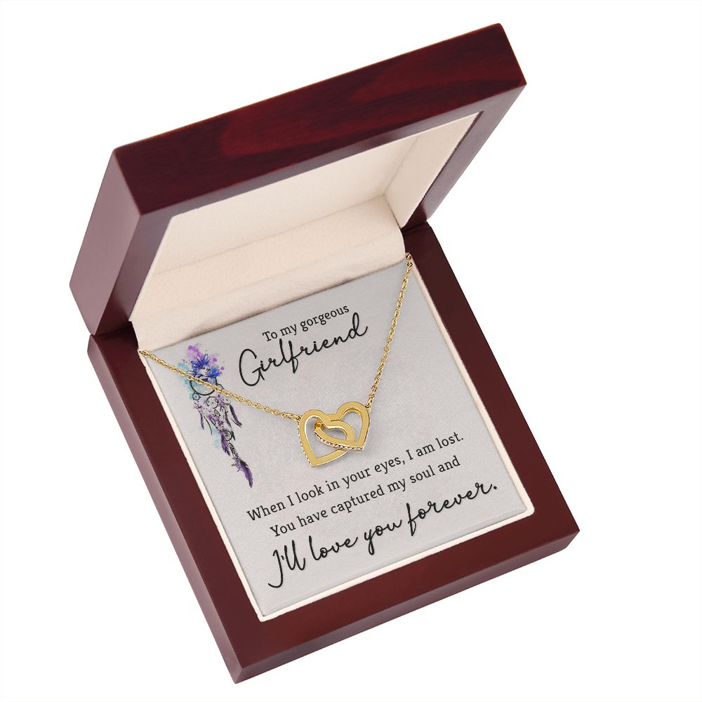To My Girlfriend When I Look in Your Eyes Inseparable Necklace-Express Your Love Gifts
