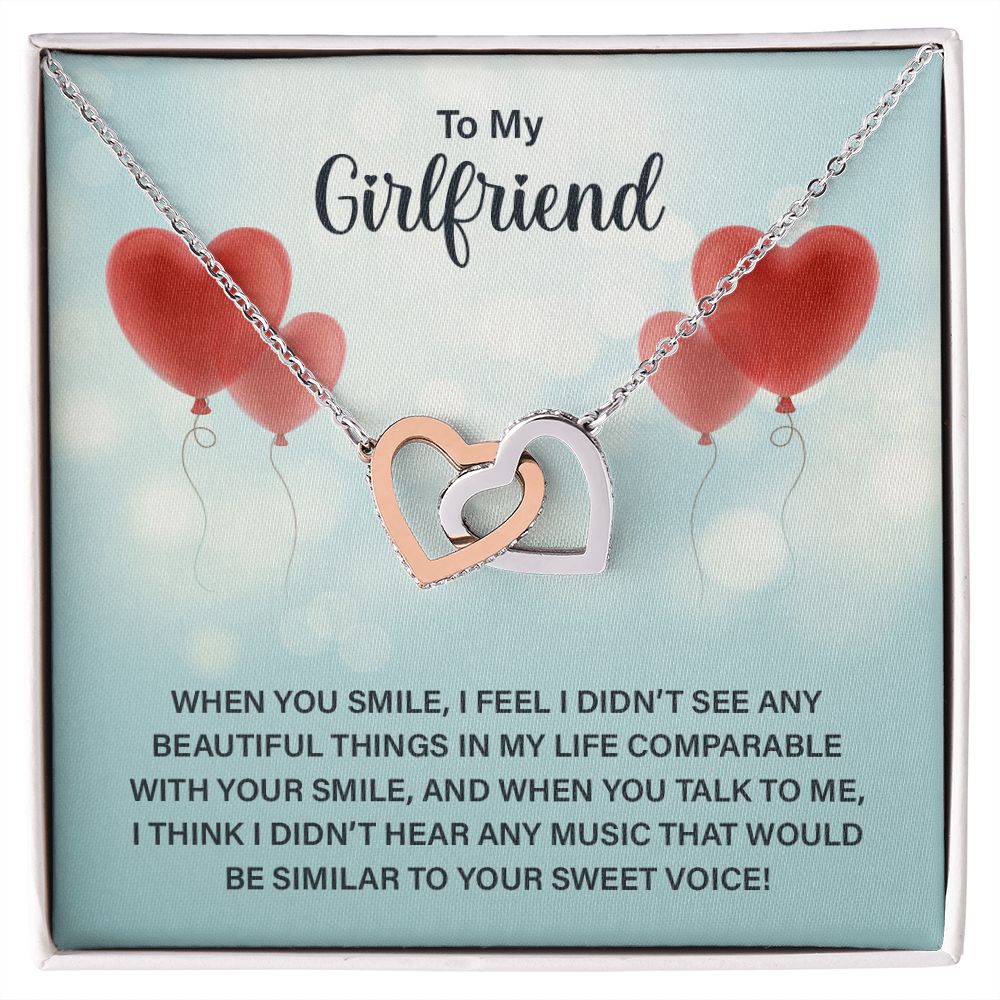 To My Girlfriend When You Smile Inseparable Necklace-Express Your Love Gifts
