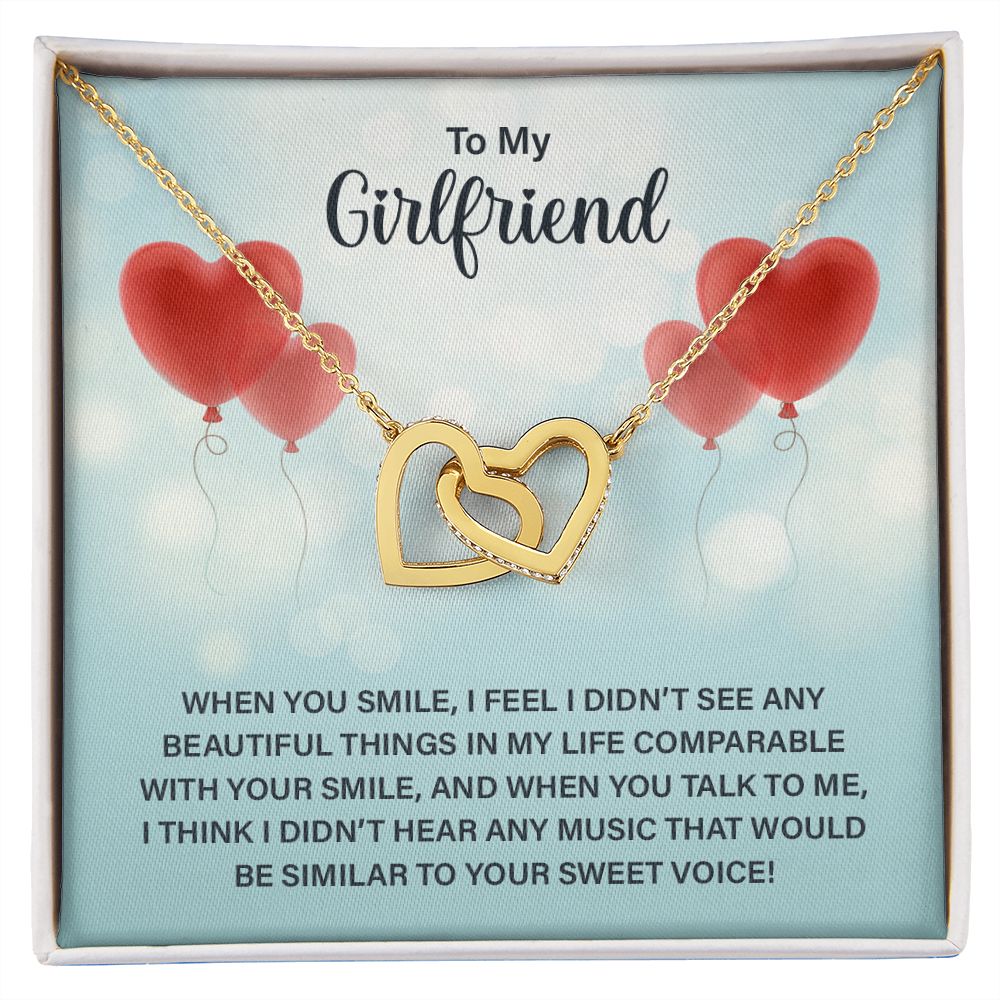 To My Girlfriend When You Smile Inseparable Necklace-Express Your Love Gifts