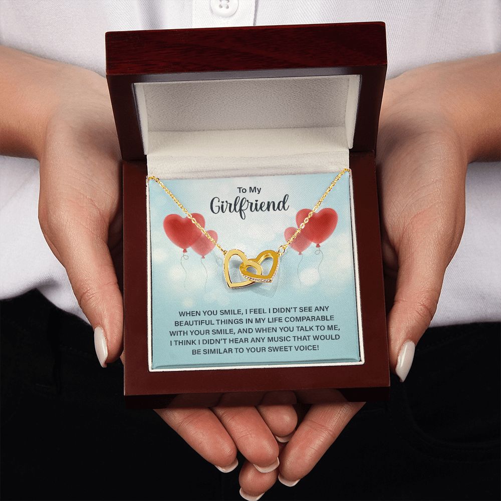 To My Girlfriend When You Smile Inseparable Necklace-Express Your Love Gifts