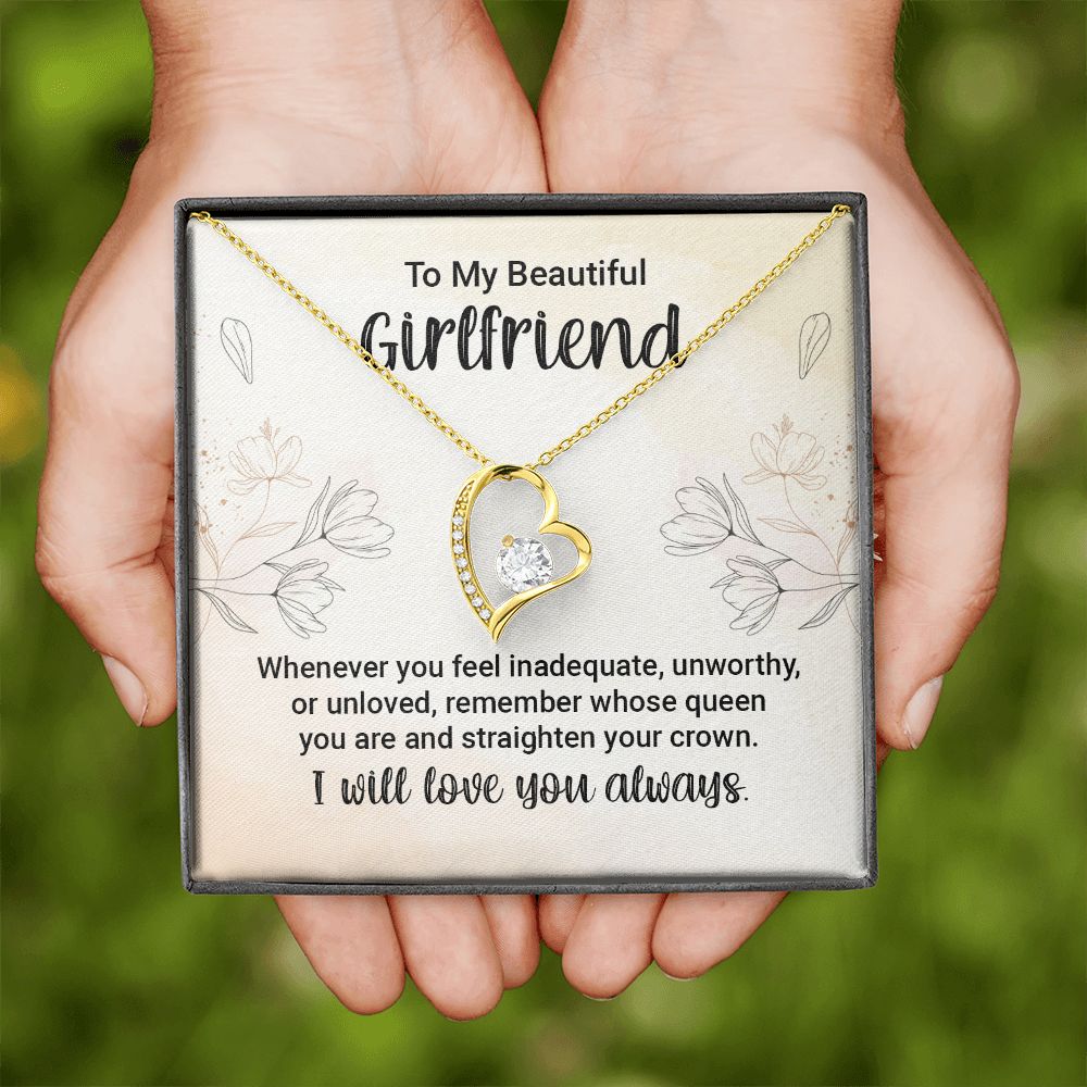 To My Girlfriend Whenever You Feel Inadequate Forever Necklace w Messa -  Express Your Love Gifts