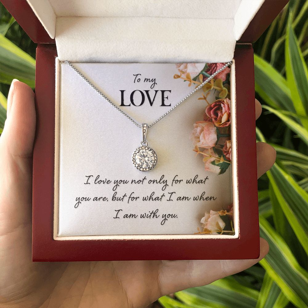 To My Girlfriend Wife I Love You Not Only For What You Are Eternal Hope Necklace Message Card-Express Your Love Gifts