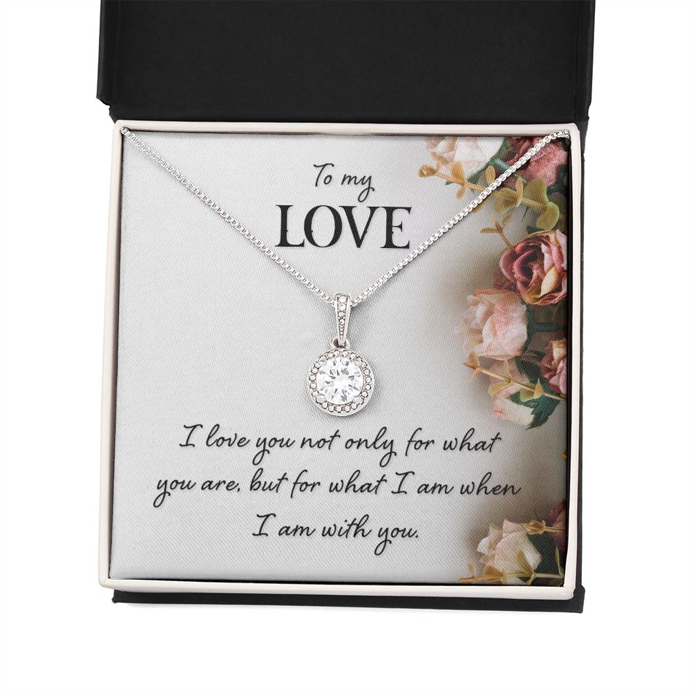 To My Girlfriend Wife I Love You Not Only For What You Are Eternal Hope Necklace Message Card-Express Your Love Gifts