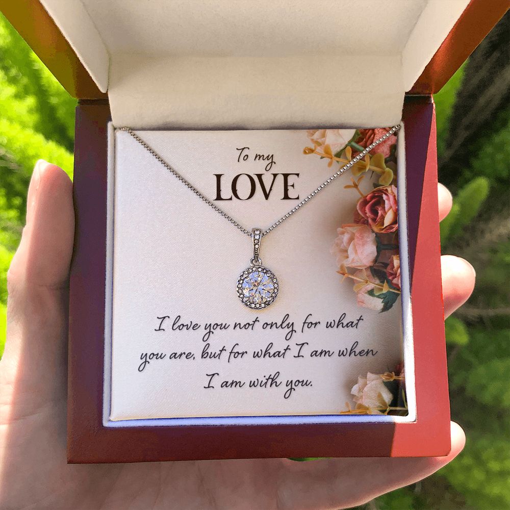 To My Girlfriend Wife I Love You Not Only For What You Are Eternal Hope Necklace Message Card-Express Your Love Gifts