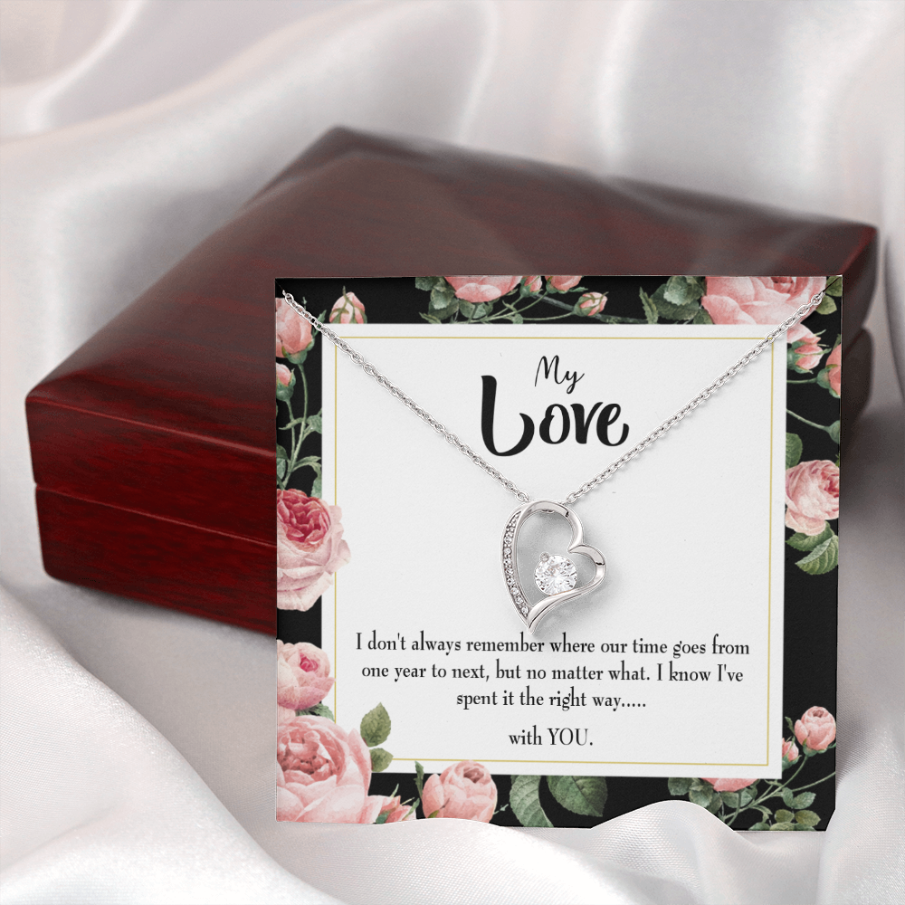 To My Girlfriend With You Forever Necklace w Message Card-Express Your Love Gifts