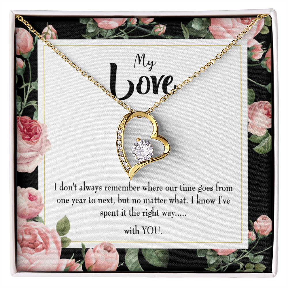 To My Girlfriend With You Forever Necklace w Message Card-Express Your Love Gifts