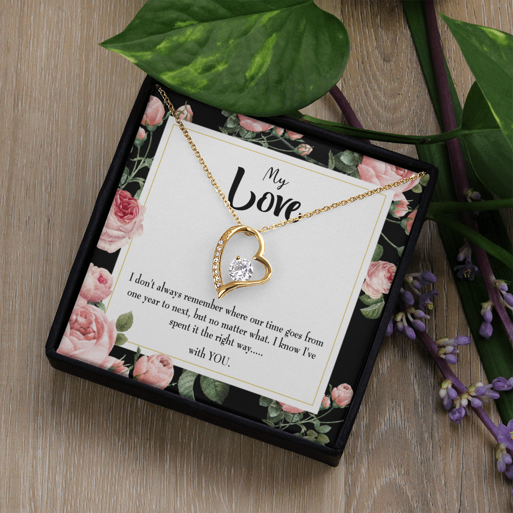 To My Girlfriend With You Forever Necklace w Message Card-Express Your Love Gifts