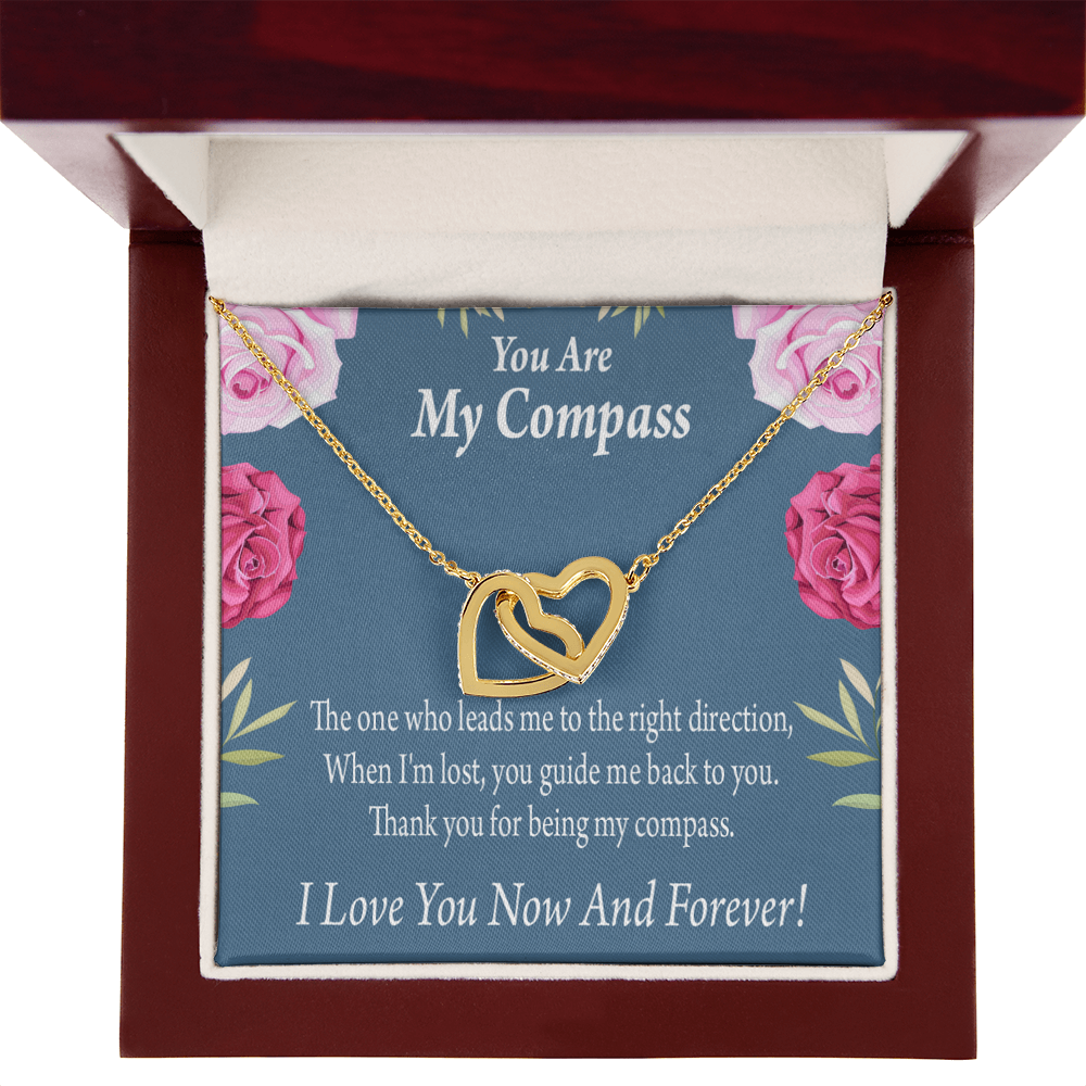 To My Girlfriend You Are My Compass Inseparable Necklace-Express Your Love Gifts
