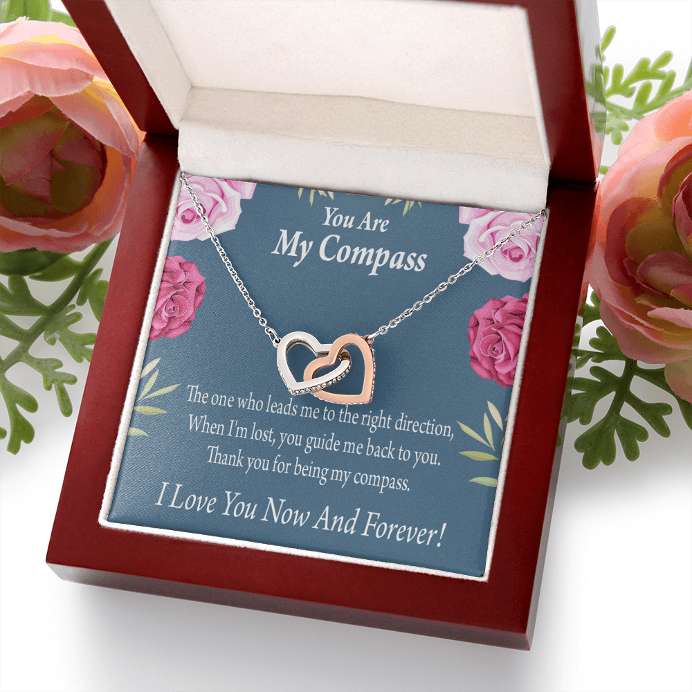 To My Girlfriend You Are My Compass Inseparable Necklace-Express Your Love Gifts