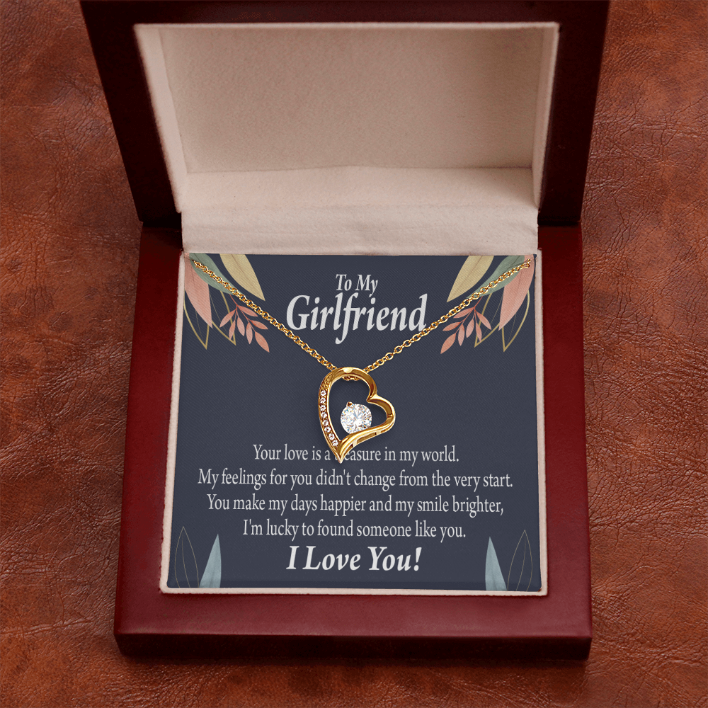 To My Girlfriend You are my Treasure Forever Necklace w Message Card-Express Your Love Gifts