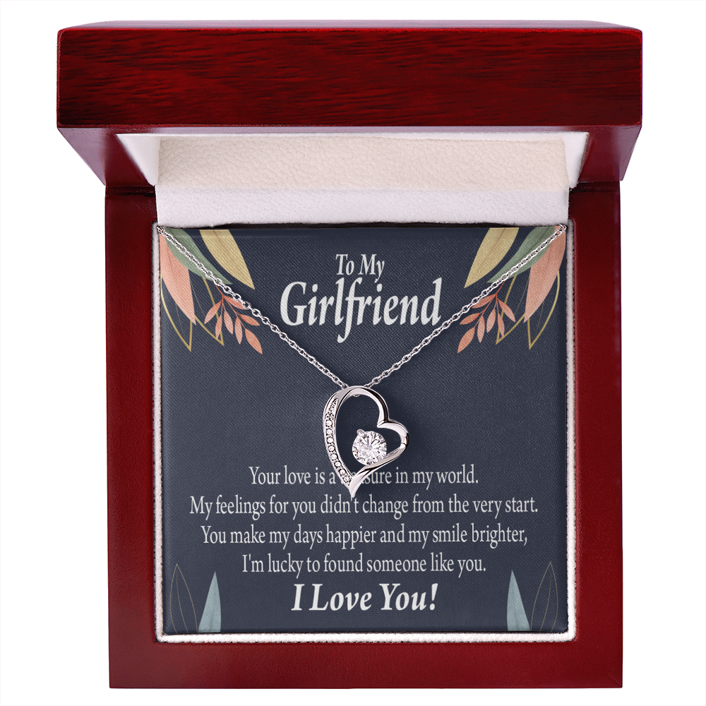 To My Girlfriend You are my Treasure Forever Necklace w Message Card-Express Your Love Gifts