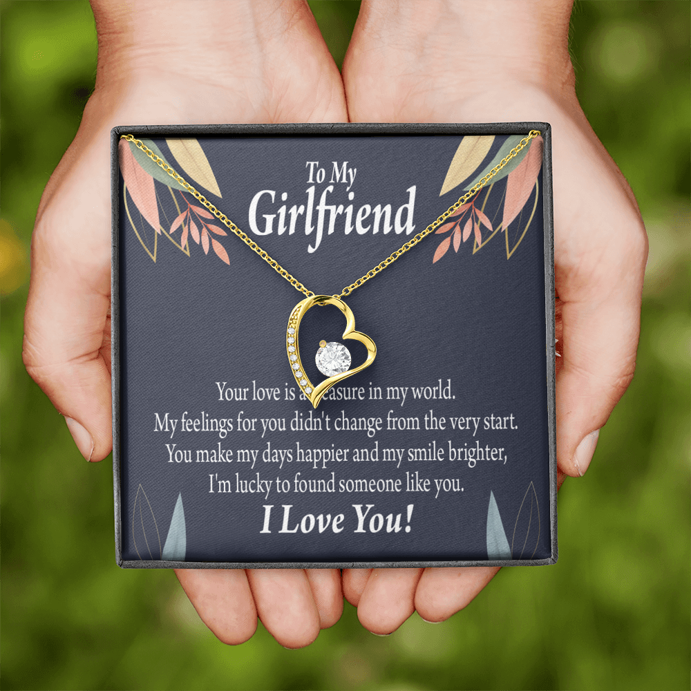 To My Girlfriend You are my Treasure Forever Necklace w Message Card-Express Your Love Gifts