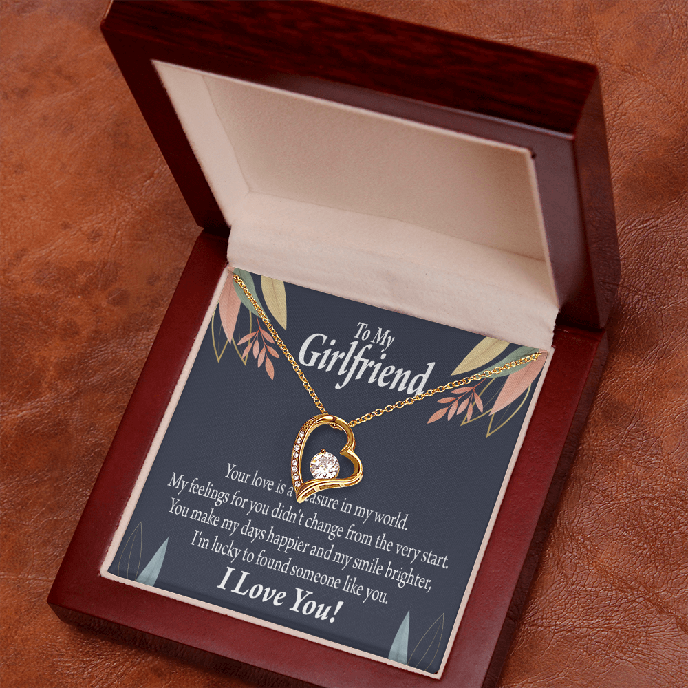 To My Girlfriend You are my Treasure Forever Necklace w Message Card-Express Your Love Gifts