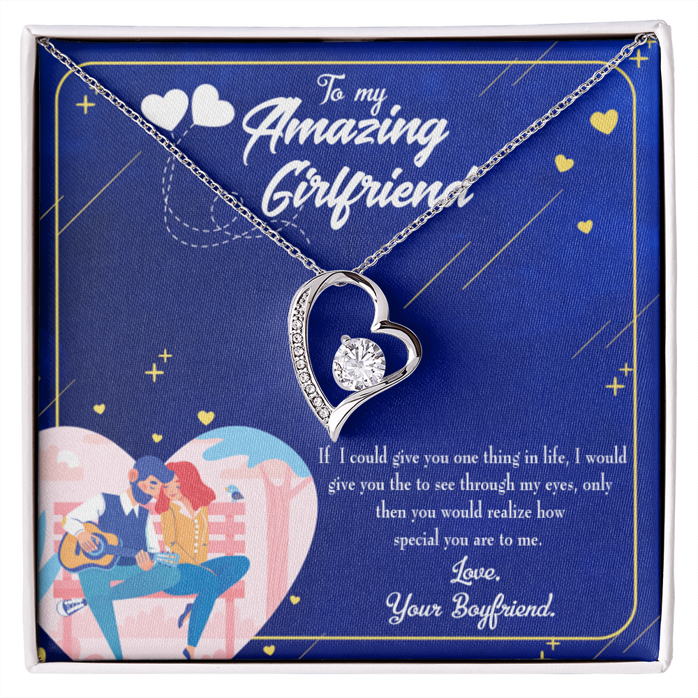 To My Girlfriend You are Special Forever Necklace w Message Card-Express Your Love Gifts