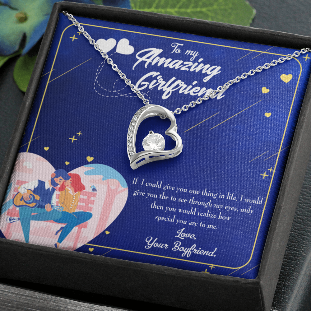 To My Girlfriend You are Special Forever Necklace w Message Card-Express Your Love Gifts