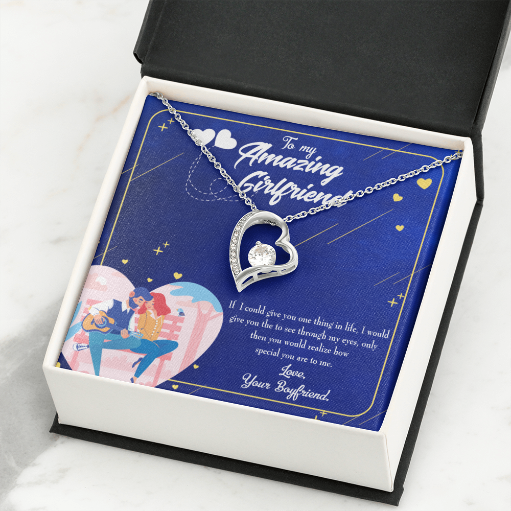 To My Girlfriend You are Special Forever Necklace w Message Card-Express Your Love Gifts