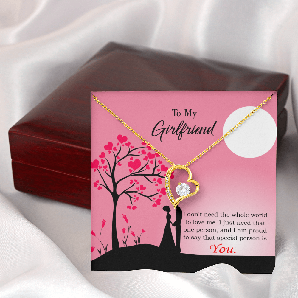 To My Girlfriend You Forever Necklace w Message Card-Express Your Love Gifts