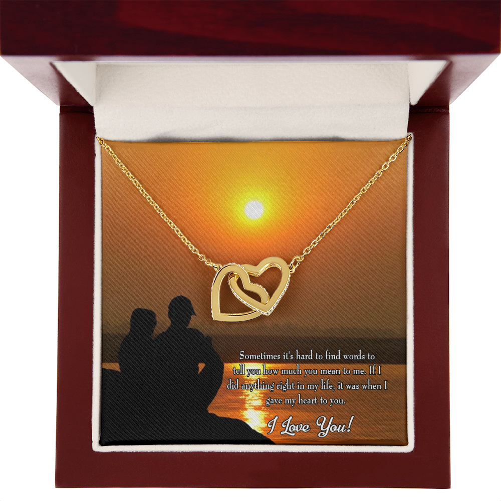 To My Girlfriend You Have my Heart Inseparable Necklace-Express Your Love Gifts
