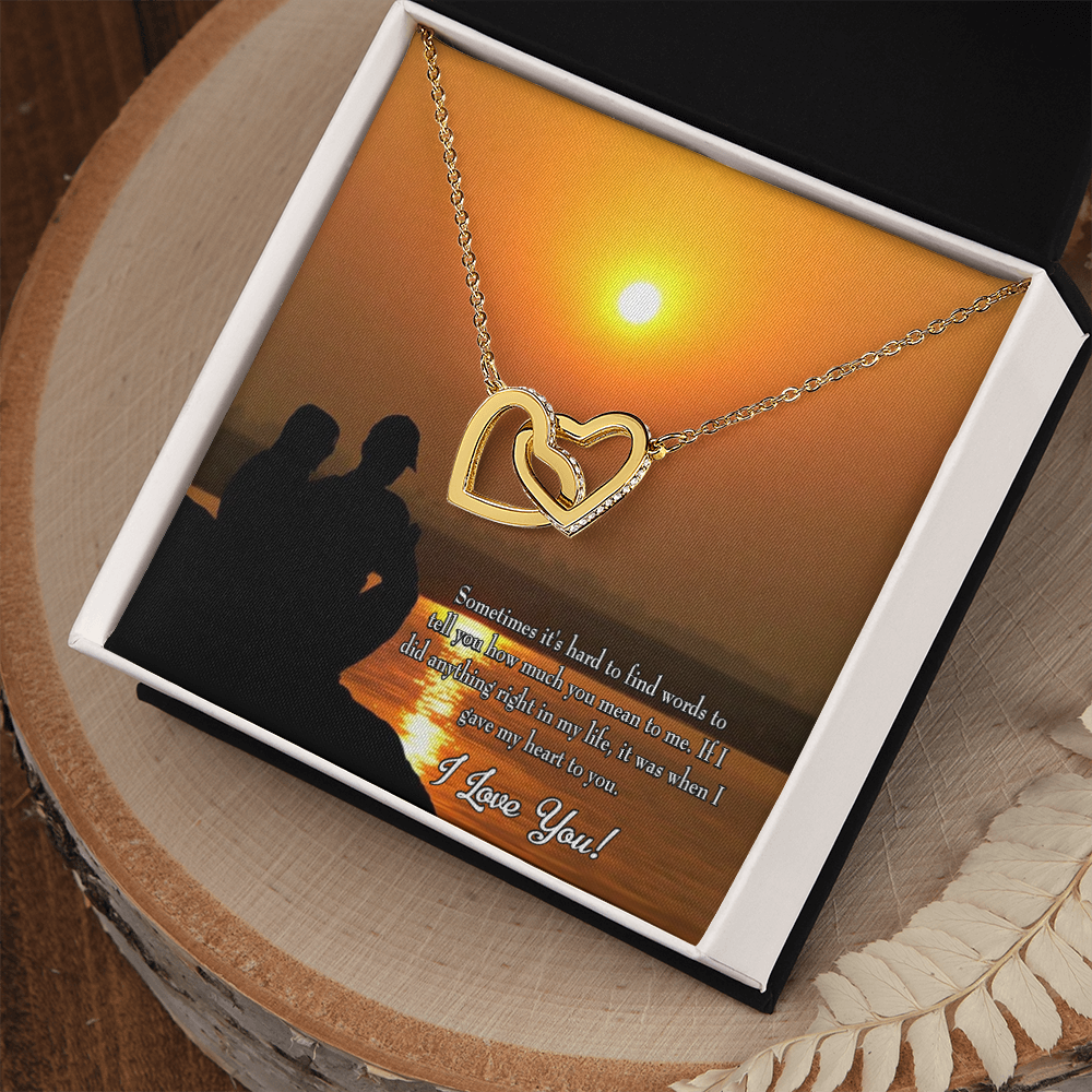 To My Girlfriend You Have my Heart Inseparable Necklace-Express Your Love Gifts
