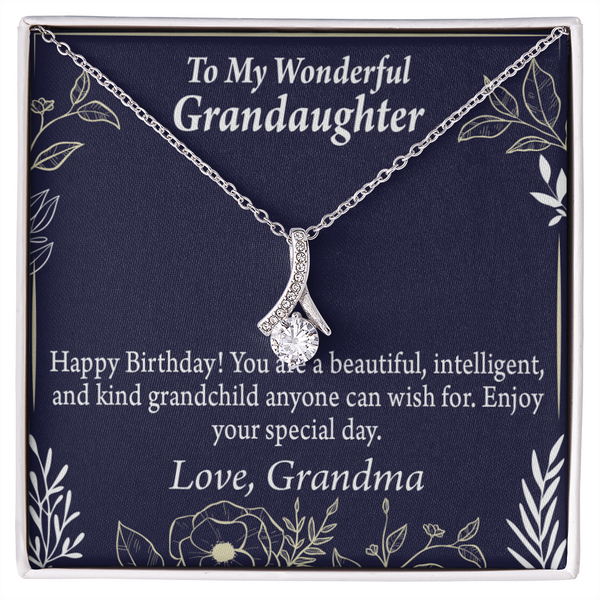 Special Granddaughter - You Are Beautiful - Interlocking Hearts Neckla -  Charming Present
