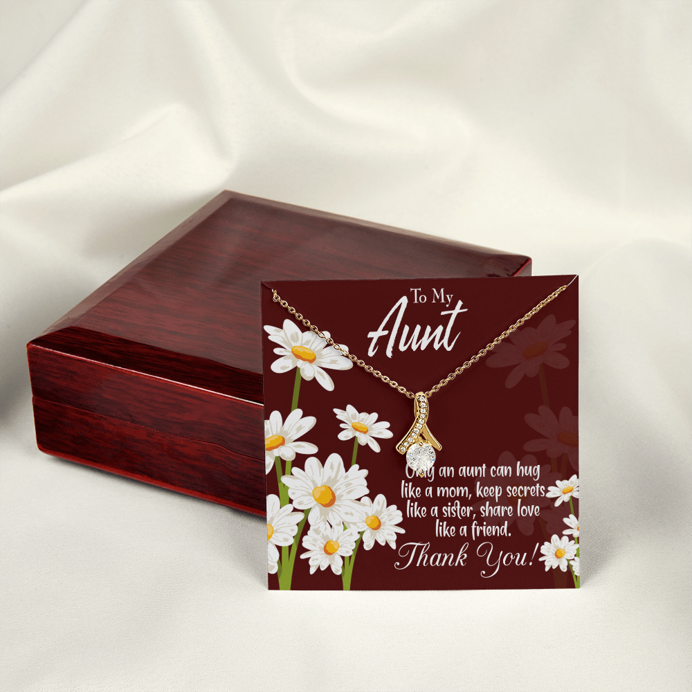 To My Granddaughter To My Aunt Like Mom Alluring Ribbon Necklace Message Card-Express Your Love Gifts