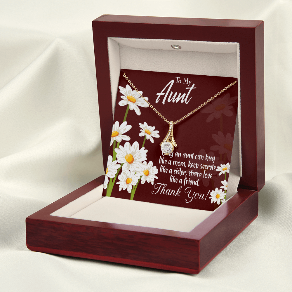 To My Granddaughter To My Aunt Like Mom Alluring Ribbon Necklace Message Card-Express Your Love Gifts