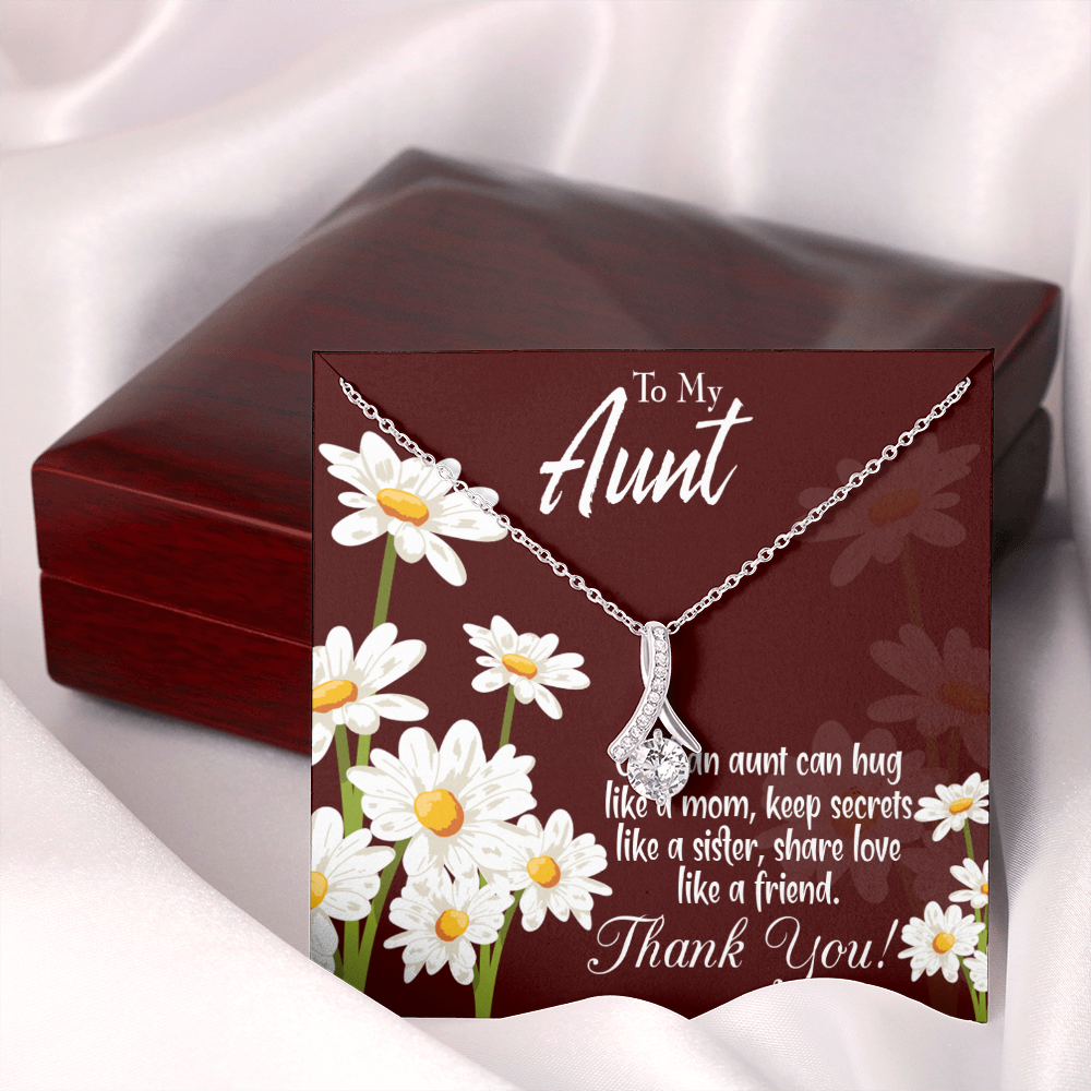 To My Granddaughter To My Aunt Like Mom Alluring Ribbon Necklace Message Card-Express Your Love Gifts