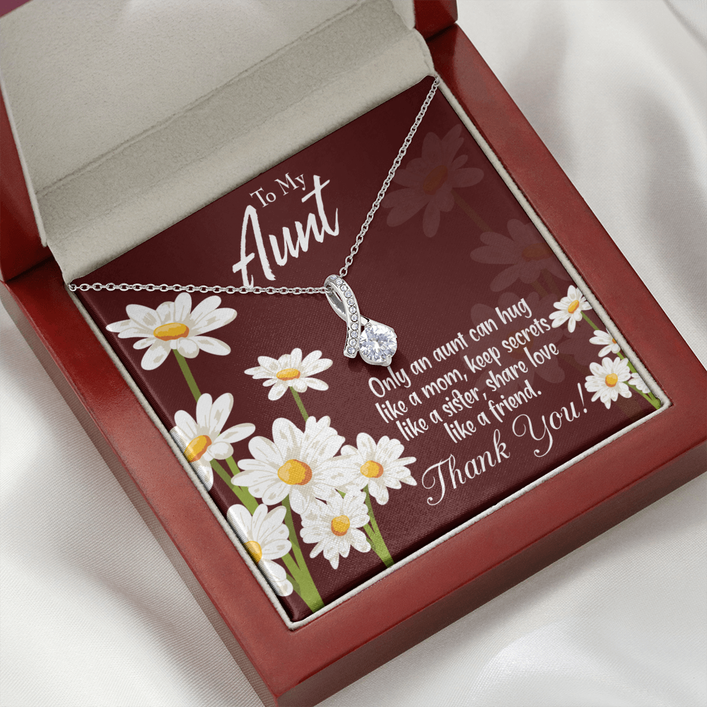 To My Granddaughter To My Aunt Like Mom Alluring Ribbon Necklace Message Card-Express Your Love Gifts