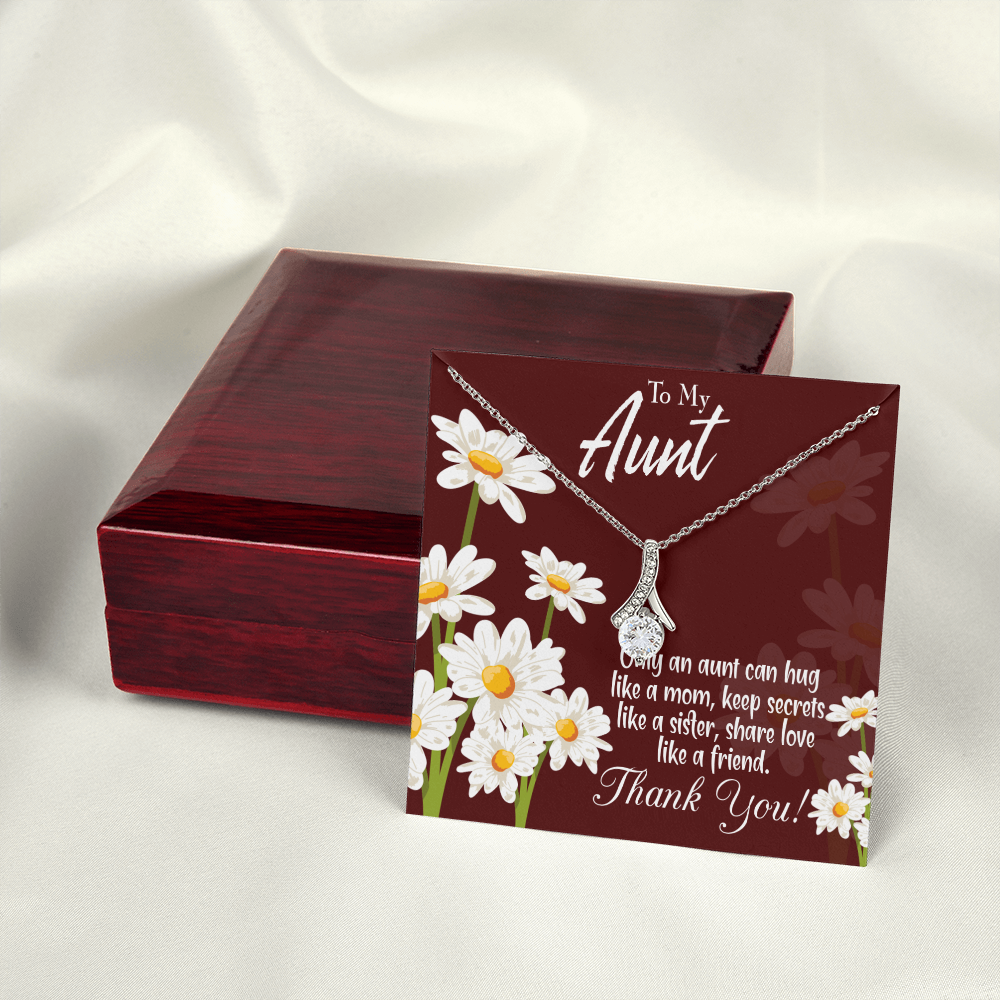 To My Granddaughter To My Aunt Like Mom Alluring Ribbon Necklace Message Card-Express Your Love Gifts