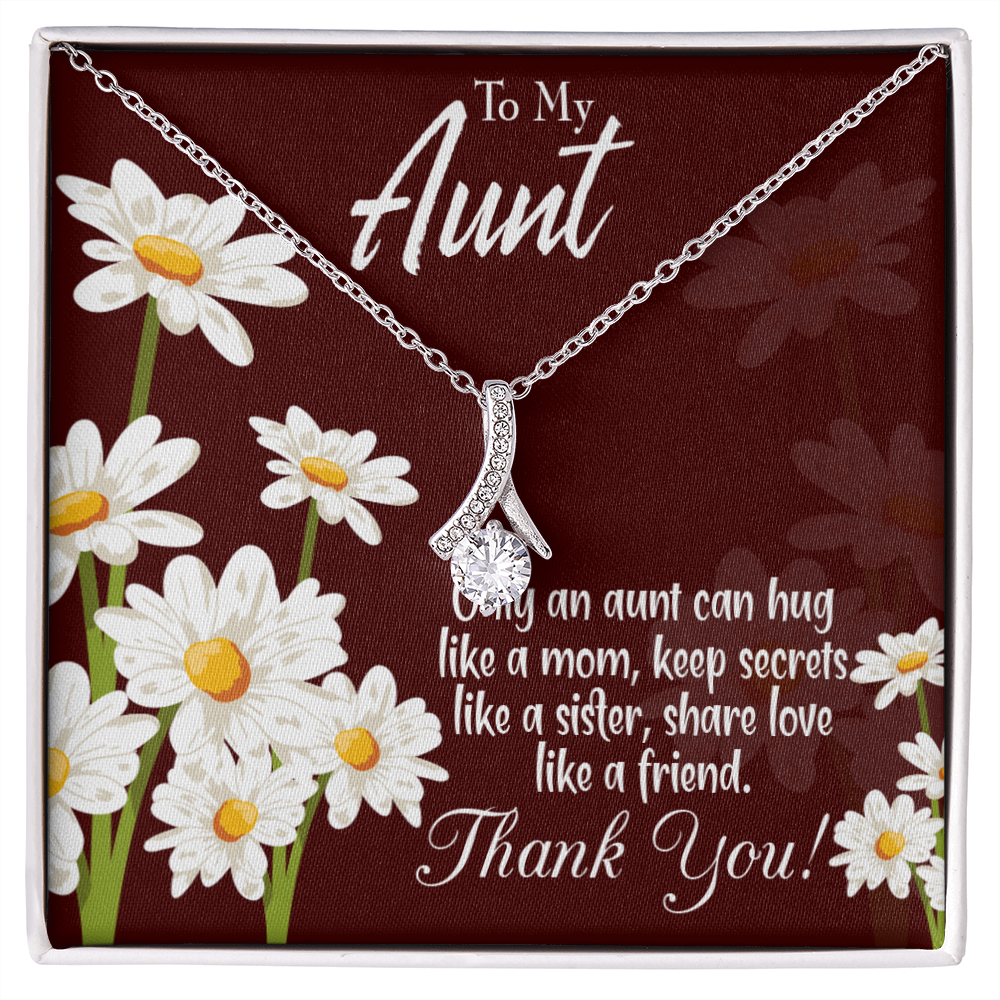 To My Granddaughter To My Aunt Like Mom Alluring Ribbon Necklace Message Card-Express Your Love Gifts