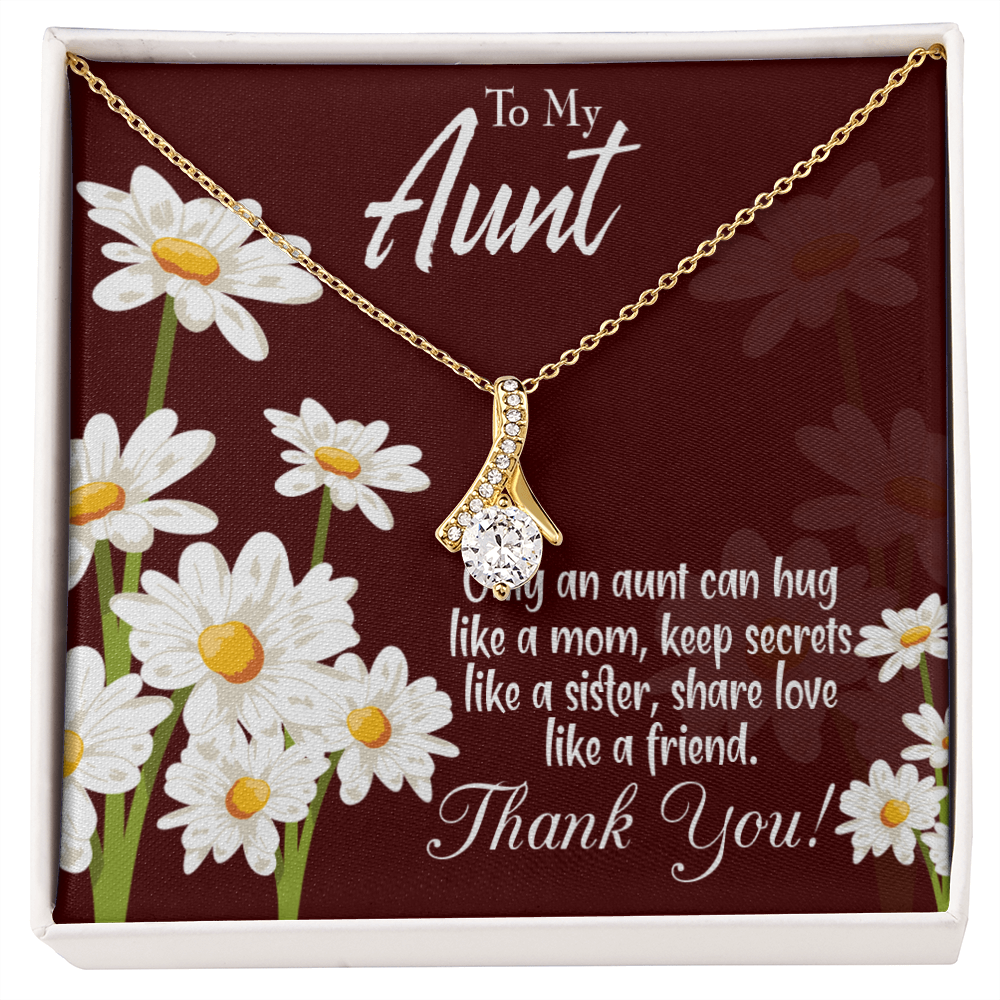 To My Granddaughter To My Aunt Like Mom Alluring Ribbon Necklace Message Card-Express Your Love Gifts