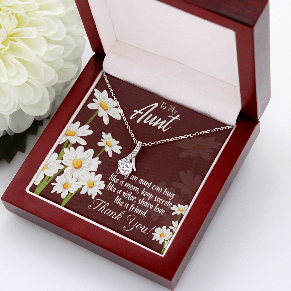 To My Granddaughter To My Aunt Like Mom Alluring Ribbon Necklace Message Card-Express Your Love Gifts