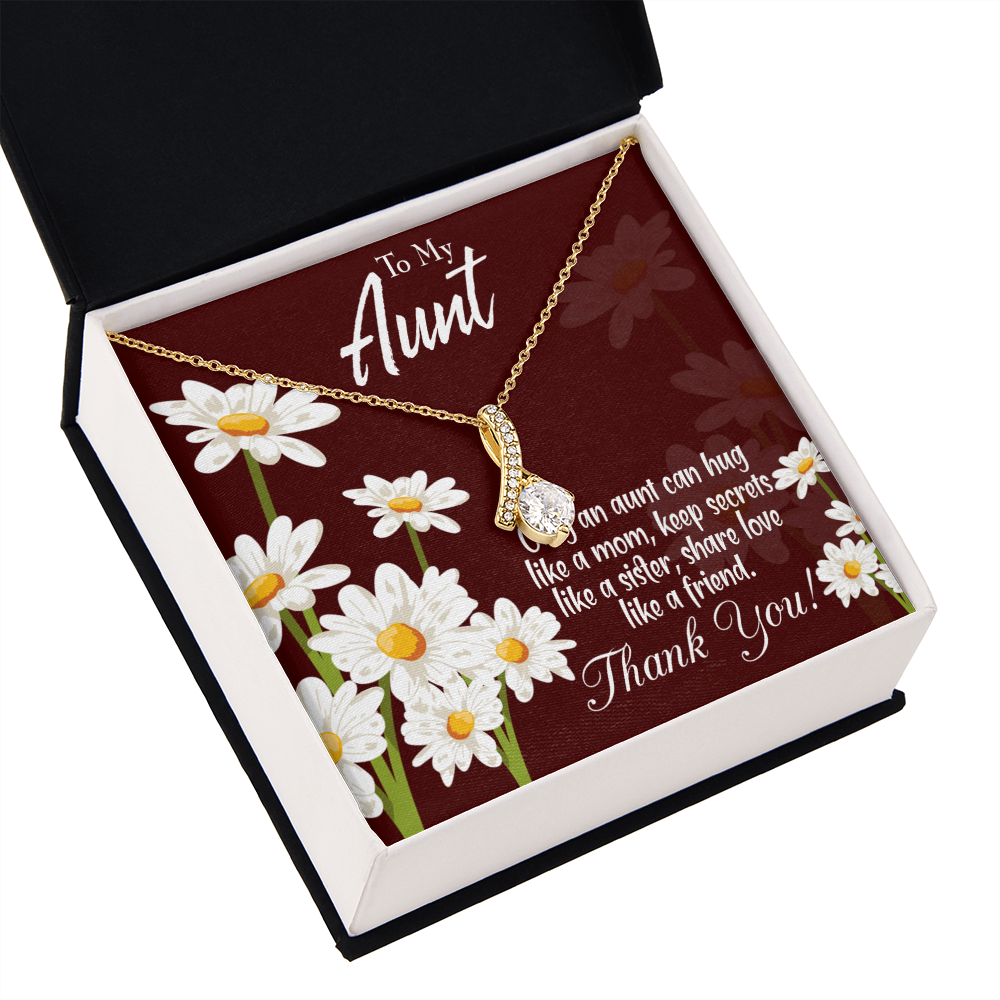 To My Granddaughter To My Aunt Like Mom Alluring Ribbon Necklace Message Card-Express Your Love Gifts