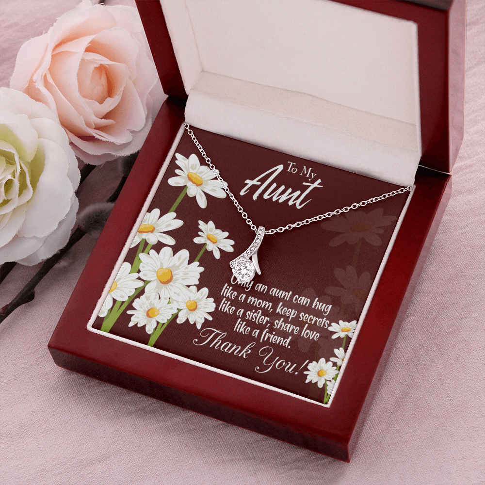 To My Granddaughter To My Aunt Like Mom Alluring Ribbon Necklace Message Card-Express Your Love Gifts