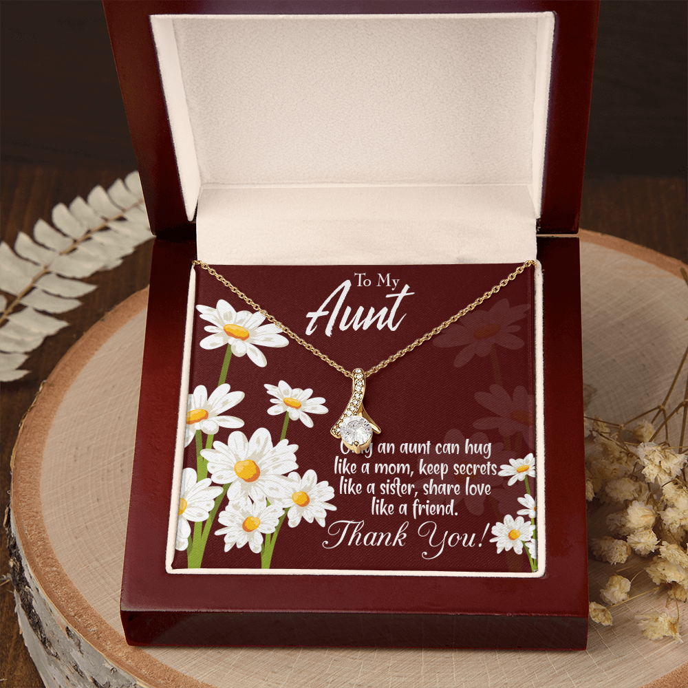 To My Granddaughter To My Aunt Like Mom Alluring Ribbon Necklace Message Card-Express Your Love Gifts