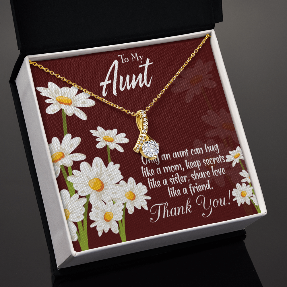 To My Granddaughter To My Aunt Like Mom Alluring Ribbon Necklace Message Card-Express Your Love Gifts