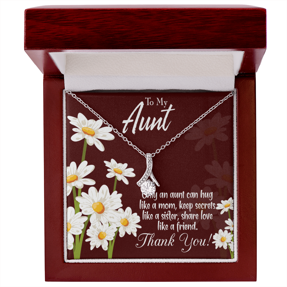 To My Granddaughter To My Aunt Like Mom Alluring Ribbon Necklace Message Card-Express Your Love Gifts