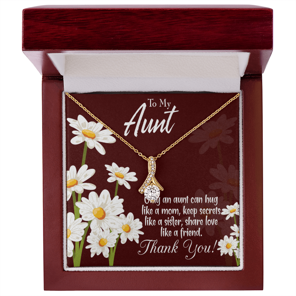 To My Granddaughter To My Aunt Like Mom Alluring Ribbon Necklace Message Card-Express Your Love Gifts