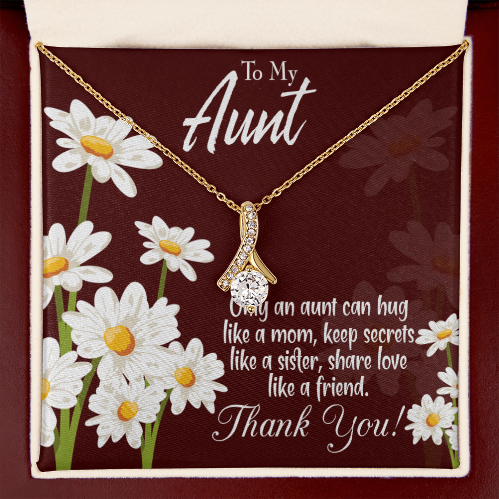 To My Granddaughter To My Aunt Like Mom Alluring Ribbon Necklace Message Card-Express Your Love Gifts