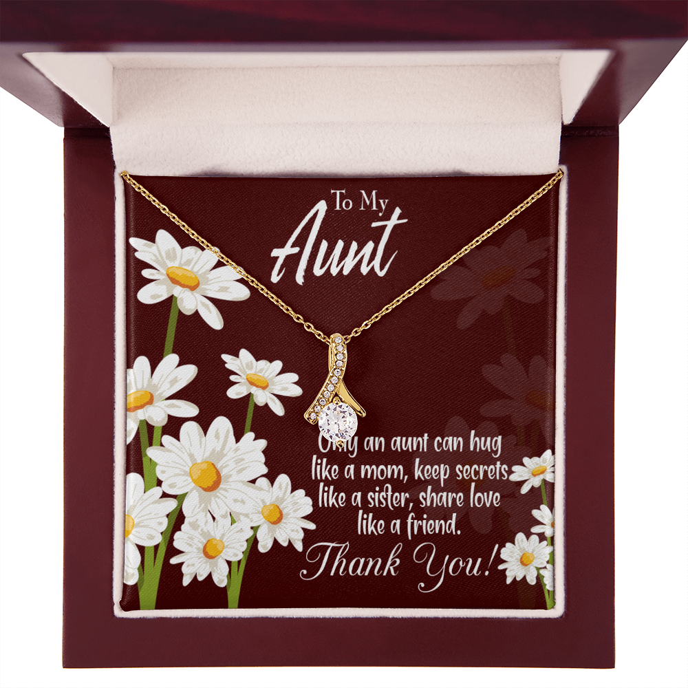 To My Granddaughter To My Aunt Like Mom Alluring Ribbon Necklace Message Card-Express Your Love Gifts