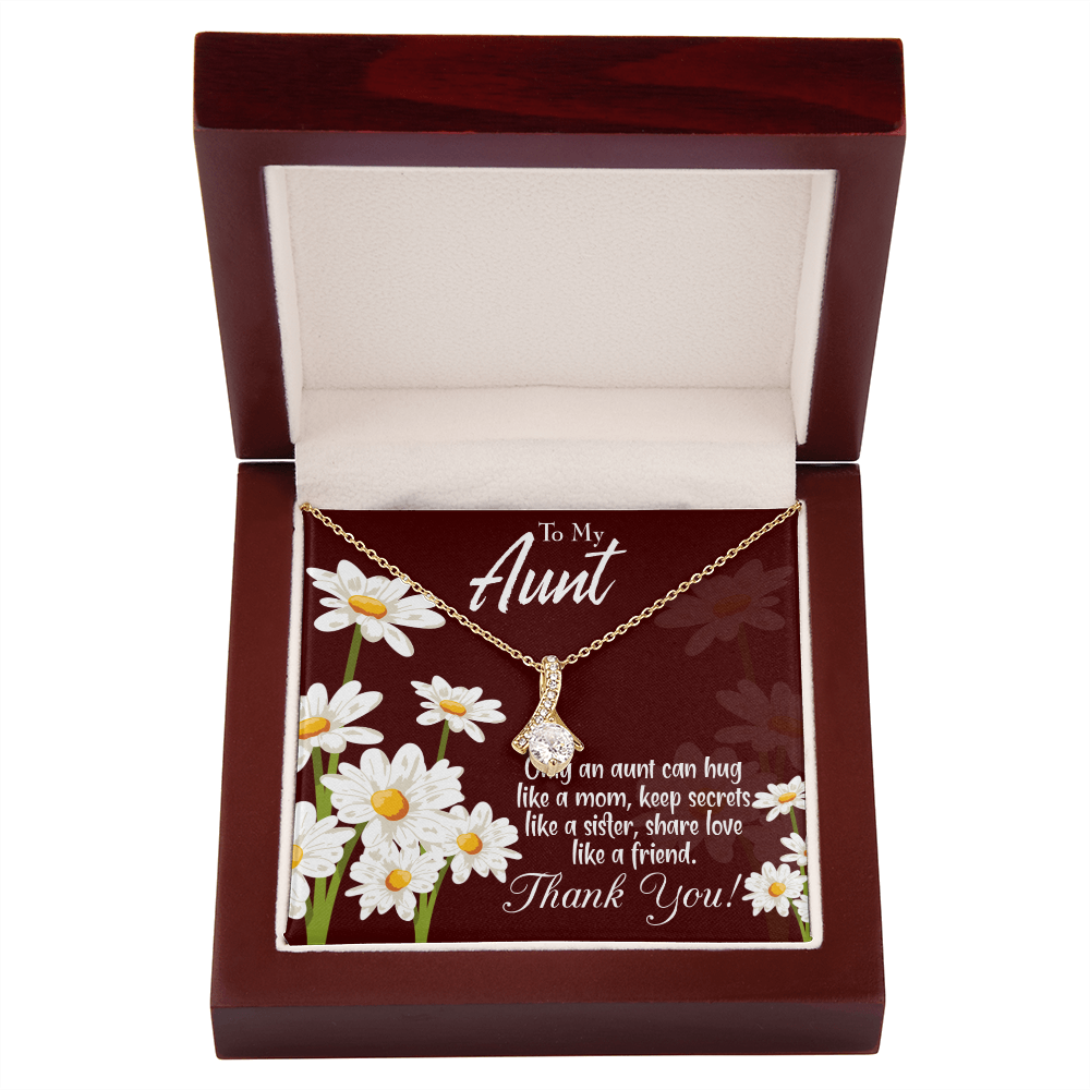 To My Granddaughter To My Aunt Like Mom Alluring Ribbon Necklace Message Card-Express Your Love Gifts