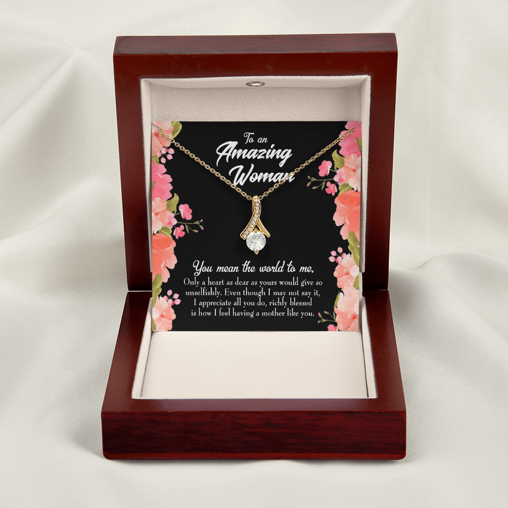 To My Grandmother Grandma is Giving Alluring Ribbon Necklace Message Card-Express Your Love Gifts