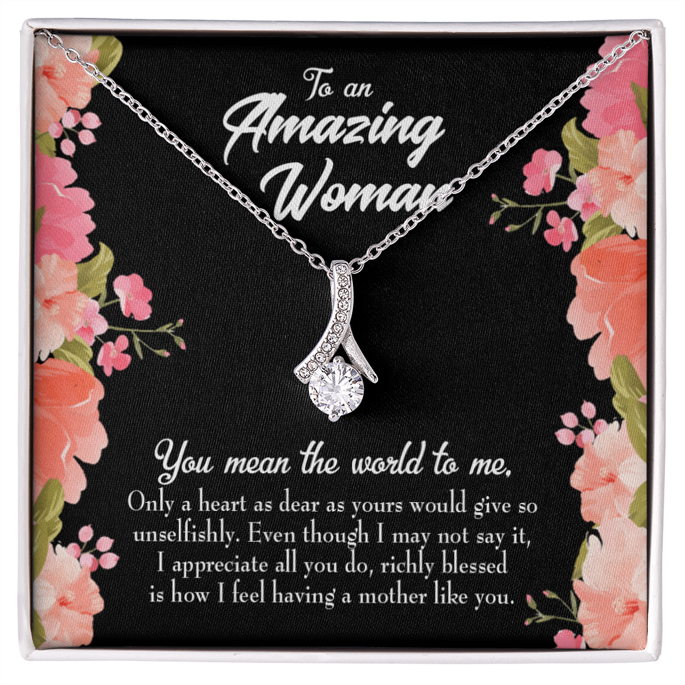 To My Grandmother Grandma is Giving Alluring Ribbon Necklace Message Card-Express Your Love Gifts