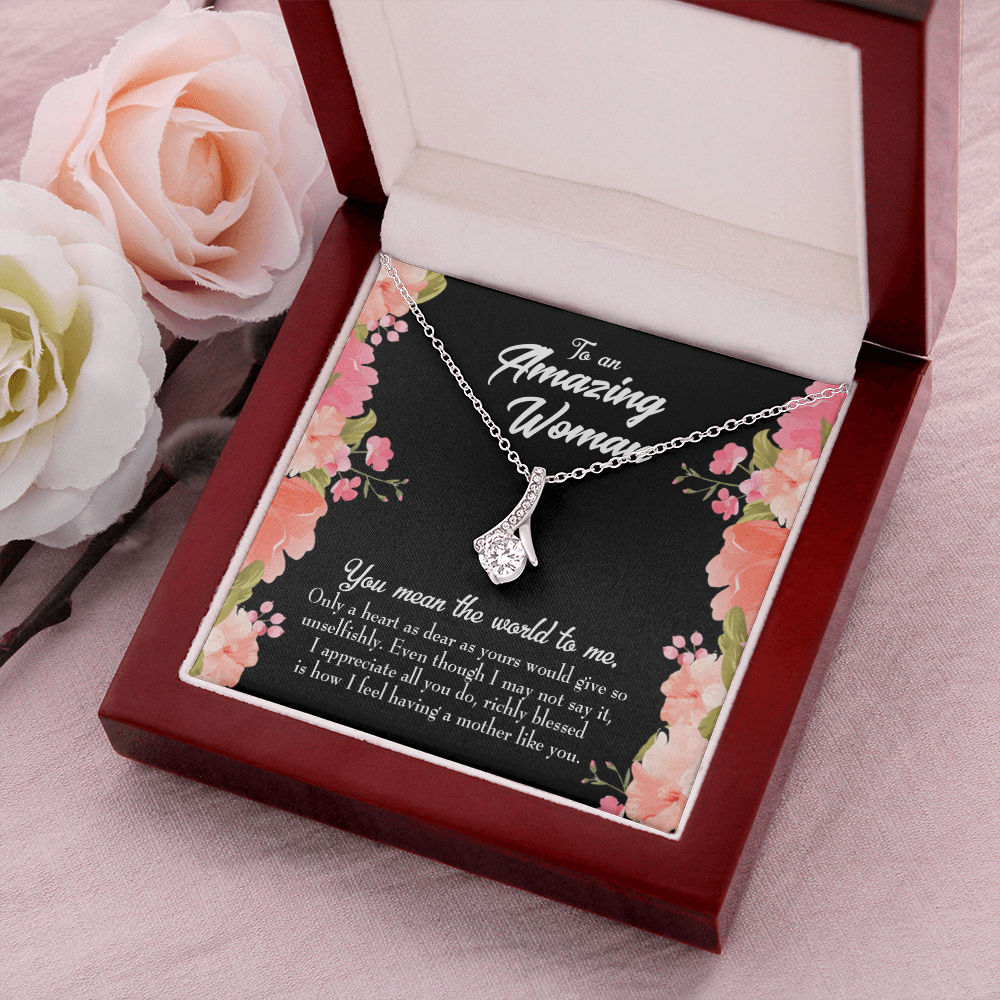 To My Grandmother Grandma is Giving Alluring Ribbon Necklace Message Card-Express Your Love Gifts