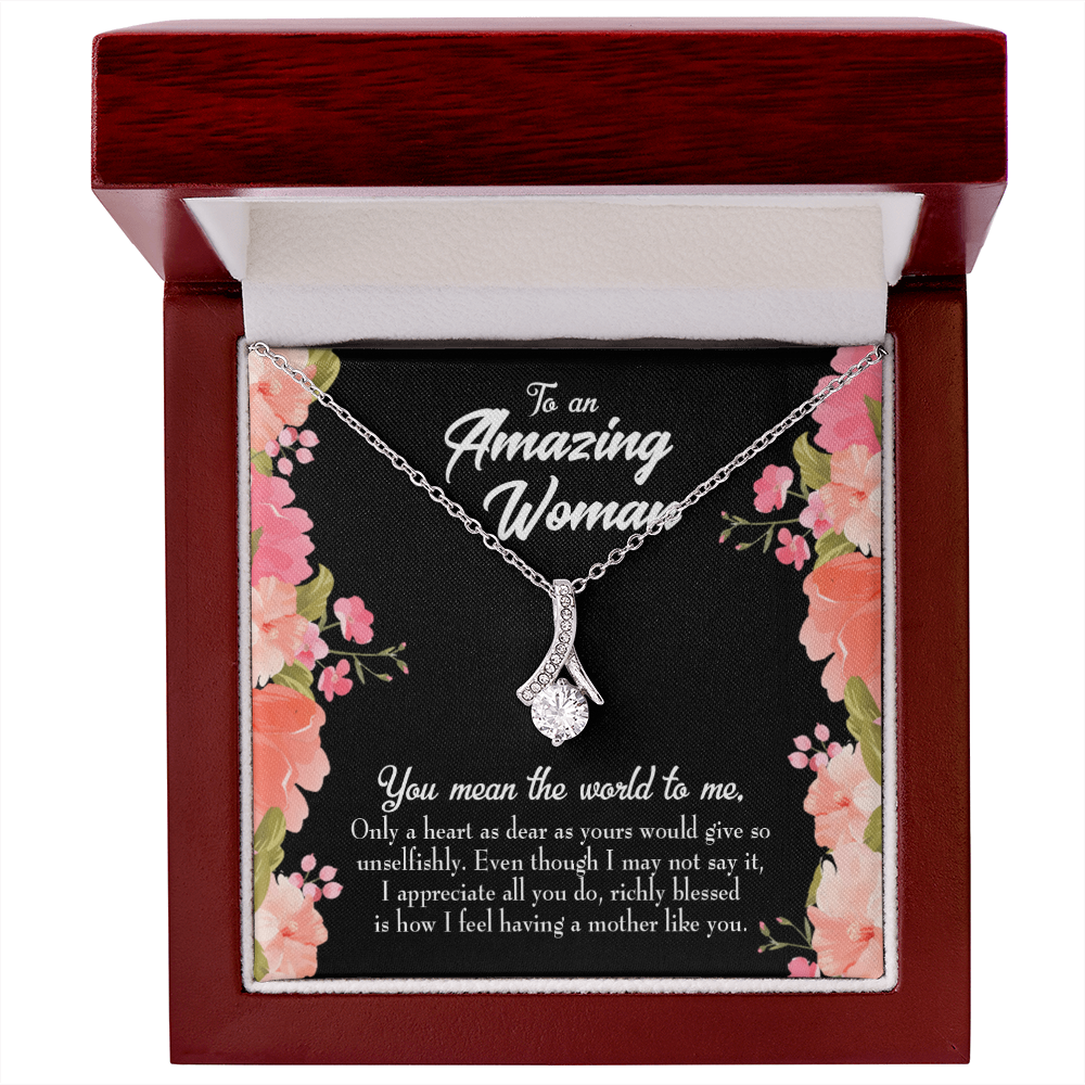 To My Grandmother Grandma is Giving Alluring Ribbon Necklace Message Card-Express Your Love Gifts