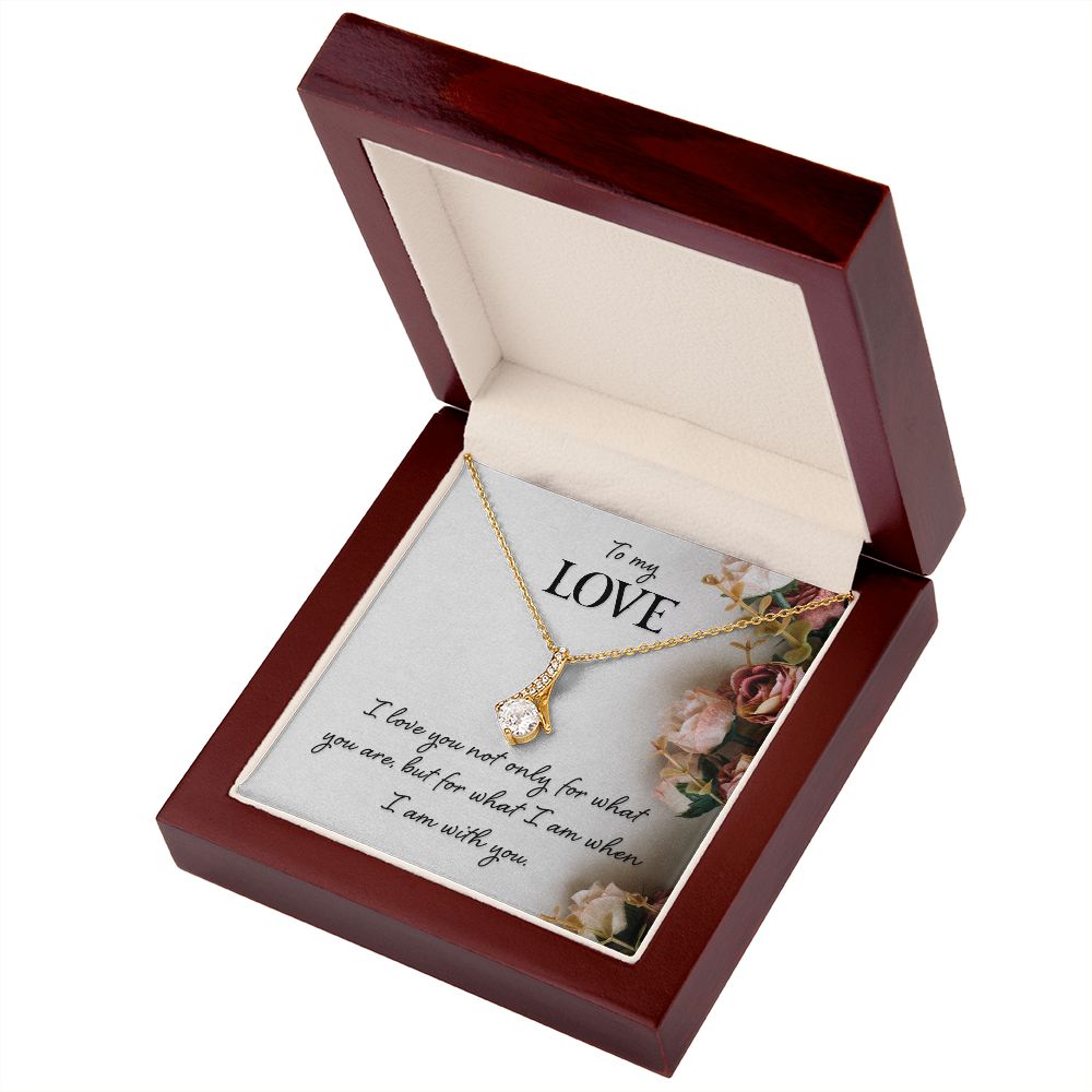 To My Love I Love You Not Only Alluring Ribbon Necklace Message Card-Express Your Love Gifts