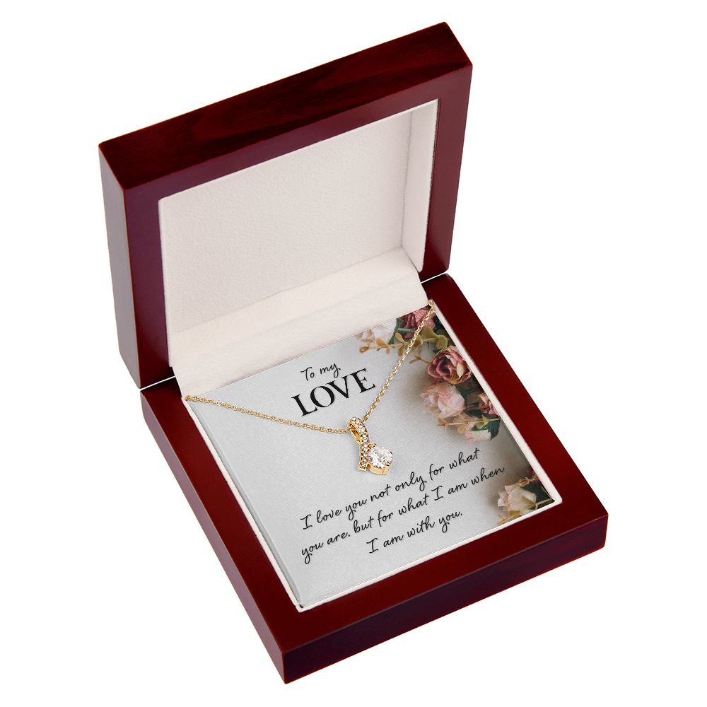 To My Love I Love You Not Only Alluring Ribbon Necklace Message Card-Express Your Love Gifts