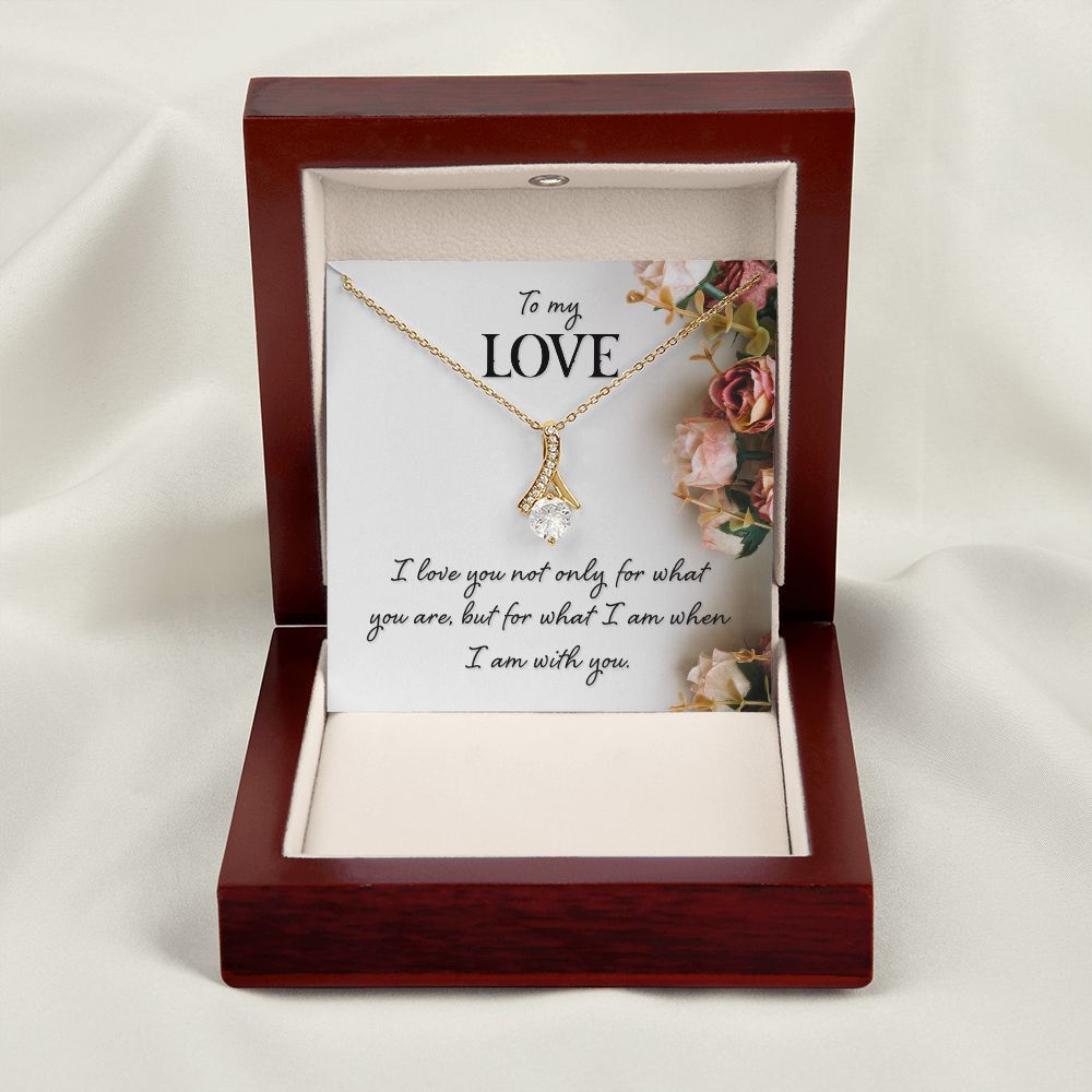 To My Love I Love You Not Only Alluring Ribbon Necklace Message Card-Express Your Love Gifts