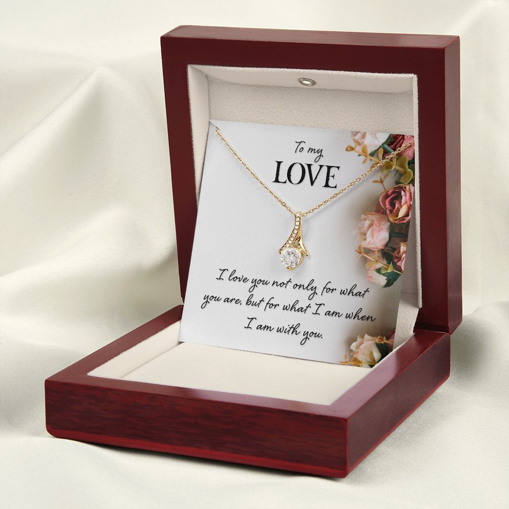 To My Love I Love You Not Only Alluring Ribbon Necklace Message Card-Express Your Love Gifts