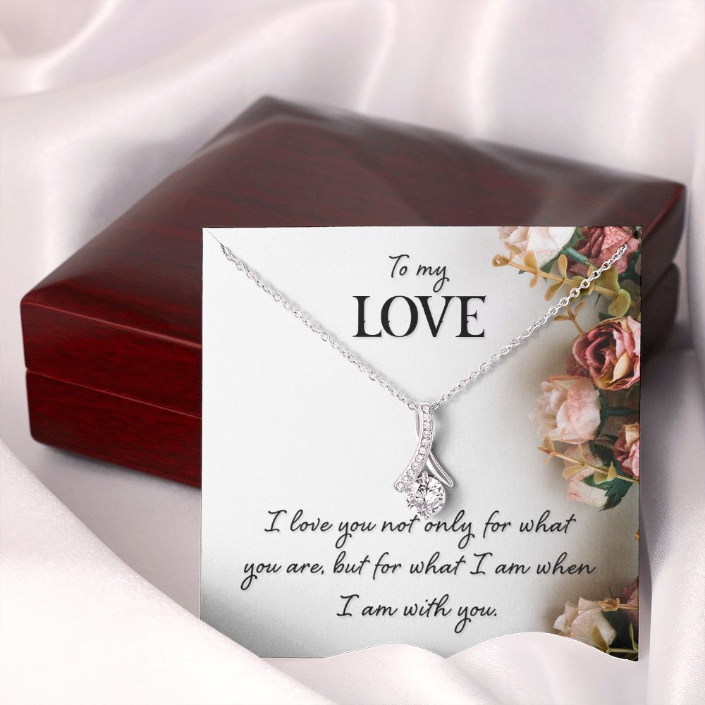 To My Love I Love You Not Only Alluring Ribbon Necklace Message Card-Express Your Love Gifts